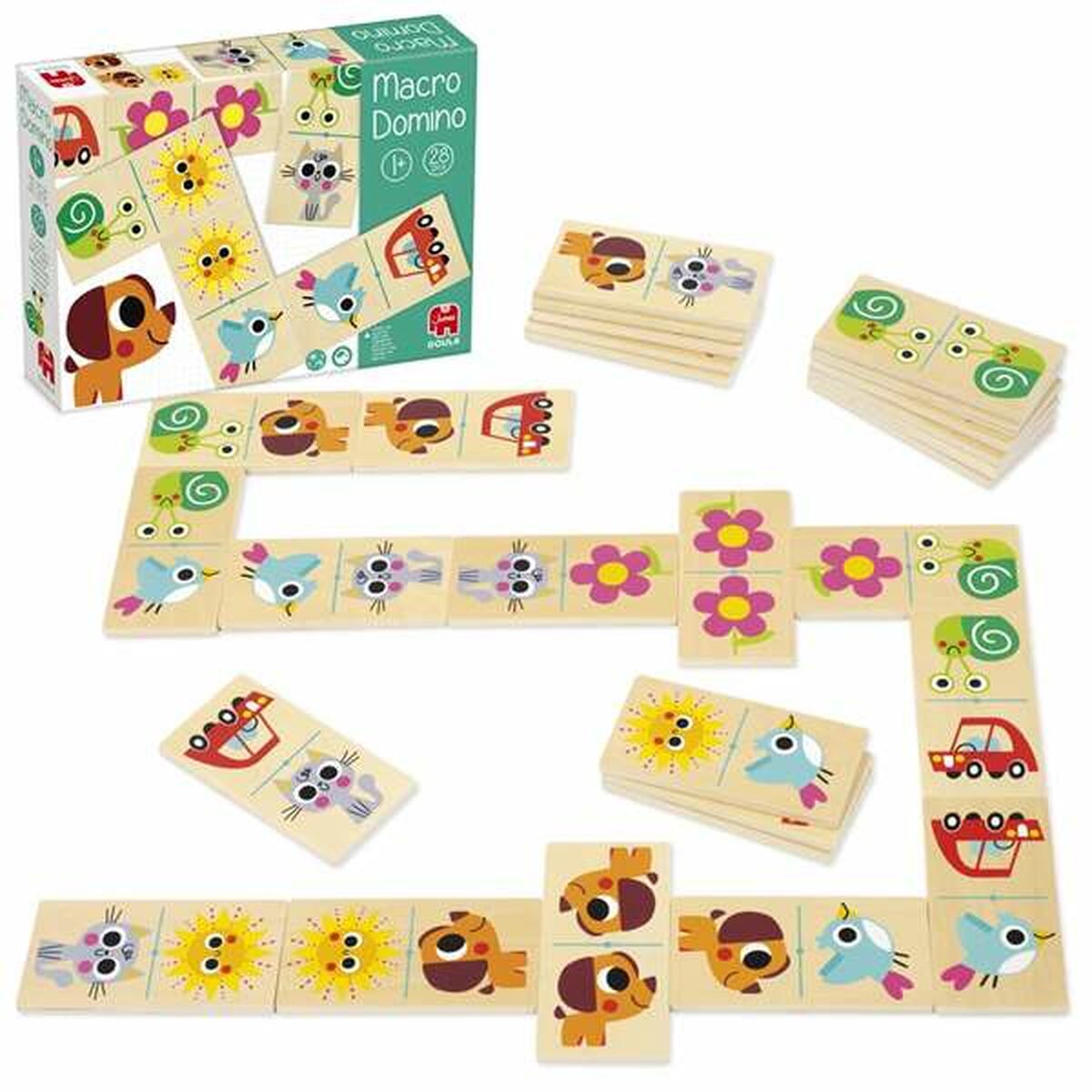 Domino Diset Dřevo Dětské 28 Kusy